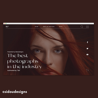 Photography Web Design adobexd branding design fashion fashion website photography photos redhead ui ux web web design webdesign