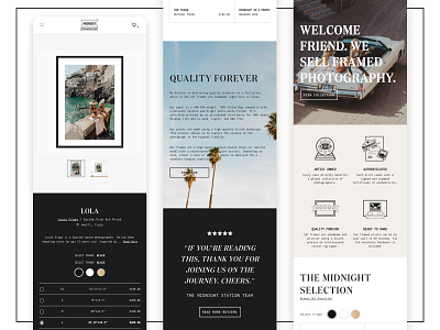 Midnight Station - Mobile art decor ecommerce graphic design home mobile responsive shopify web design
