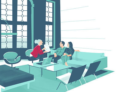 talking business bank illustration