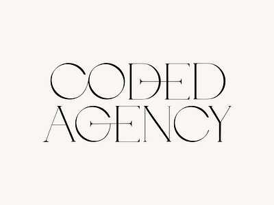 Coded Agency Wordmark glyphs ligatures logo logotype typography wordmark