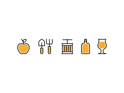 Cider icons apple apples bottle cider design drink drinking glass icon icons illustration line linear lines minimal minimalism minimalist minimalistic vector