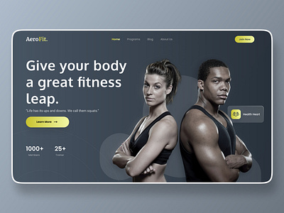 Fitness Landing Page figma fitness web gym header ui uiux ux website