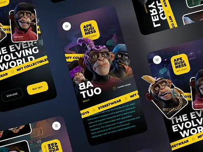 NFT App Design Concept app bitcoin crypto dark design fintech mobile app nft nft app token trading ui ux