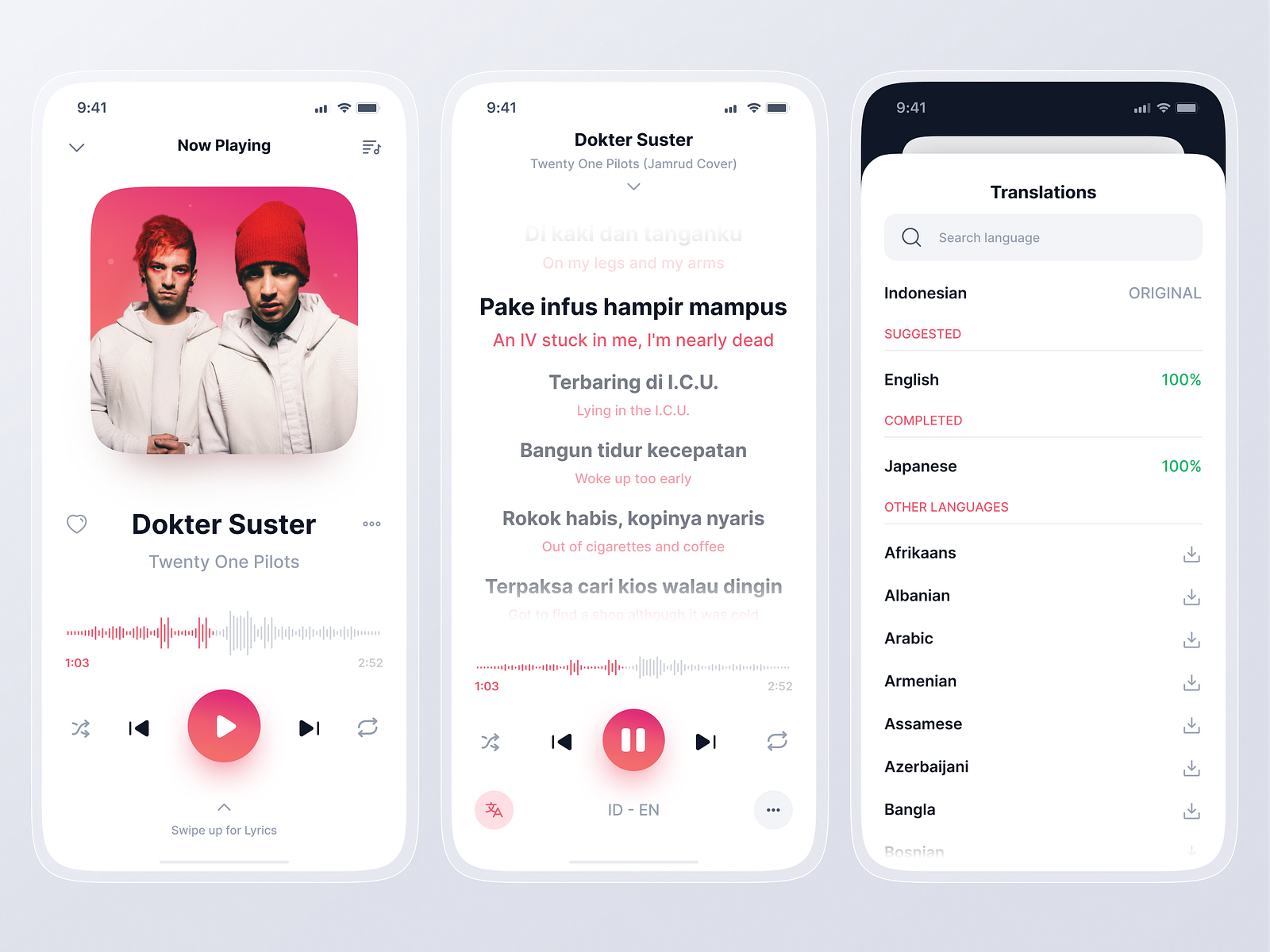 Music Lyrics Music Player Mobile App by Hyperfantasy on Dribbble