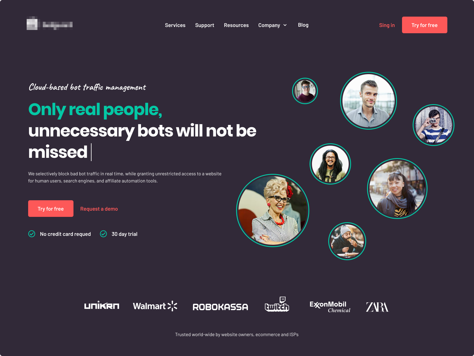 Example of Main Page Design