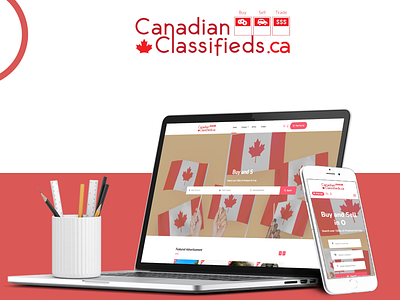 Canadian Classifieds graphic design landing page ui web design