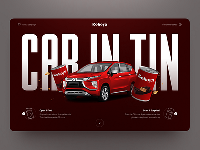 Car In Tin: Brand Campaign Website biscuits branding buyers campaign car chocolate design gift lucky marketing prize qrcode snack surprise tin typography ui ux web website