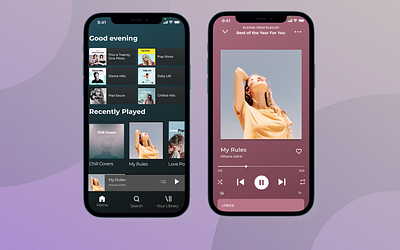 Music App (Spotify Clone) app app design creative design illustration minimal spotify typography ui ux vector