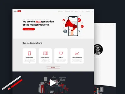 Marketing Agency Website advertising agency business company corporate creative digital marketing agency download mockup illustration marketing marketing agency marketing design marketing site product design promotion web design webdesign website