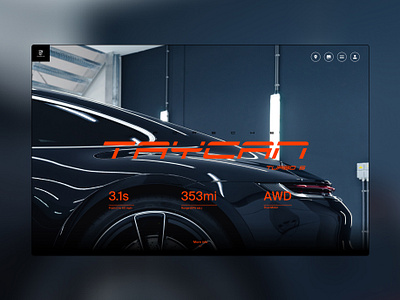 Porsche Taycan clean landingpage minimal web design