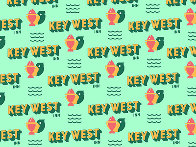 Key West Inn D branding clean design graphic design icon illustration illustrator logo pattern typography vector