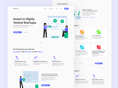Crowdfunding Website Landing Page adobe illustrator adobe photoshop adobe xd app design figma product design ui ui design user experience ux