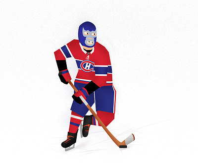 Joueur - Canadiens de Montréal art hockey player illustration