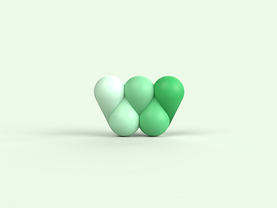 3D Letter W 3d 3d art 3d design 3d mockup 3d modeling adobe dimension alphabet design dimension dimensional lettering graphic design lettering letters typography