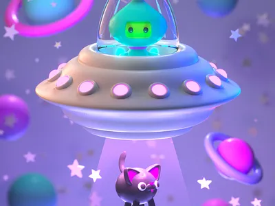 Drawlloween 2020 - Extraterrestrial 3d 3d art 3d artist 3d illustration 3d modeling character character design design halloween illustration