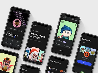 Kalao - Responsive Design for NFT Marketplace bright colors illustration marketplace mobile mobile design nft nft art nft marketplace responsive responsive design ui ui design