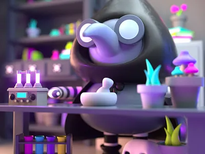 DrawBanana 2020 - Plague Purveyor 3d 3d art 3d artist 3d illustration 3d modeling character character design design halloween illustration