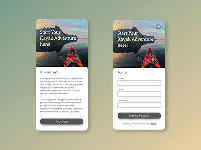 Sign Up Page booking daily ui 001 dailyui dailyuichallenge design figma kayak kayaking sign up ui ux