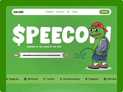 Meme Coin branding coin crypto cryptocurrency design illustration landing page logo meme meme funny meme landing page meme template meme website memecoin pee pepe pepe coin ui website