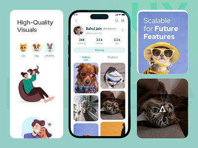 Pet care app adoption app mobile mobile app mobile app design pet pet adopt pet adoption pet app pet care pet care app pet health pet shop pet store pet tags pet tracking petcare pets ui ux