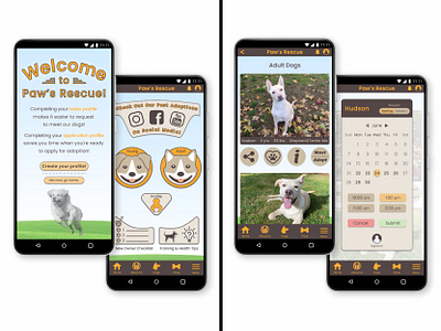 UX/UI - Mobile App - Paw's Rescue adobe illustrator animation app art branding design figma graphic design icon illustration logo mobile mobile application photoshop typography ui ux vector