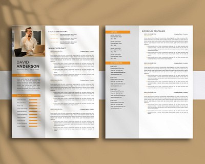 Infographics resume template, one page two-page resume resume formatting