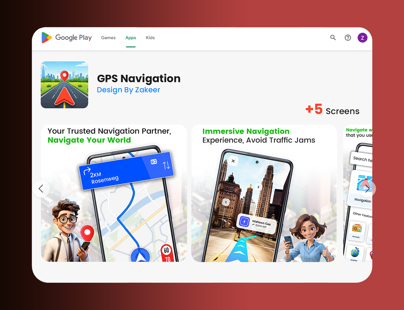 GPS Navigation App Graphics app screenshots google play screenshots gps navigation app graphic design navigation app playstore app screenshots