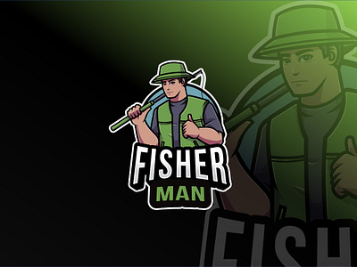 Fisherman Logo Template fishery