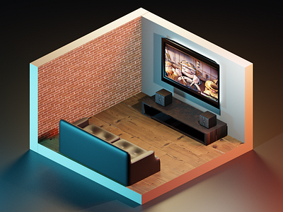 Showroom isometric isometric design isometric illustration