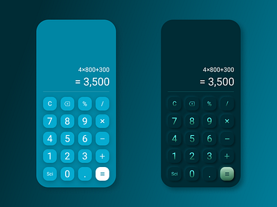 Calculator calculator calculator design daily ui 004 dailyui dailyuichallenge design figma neumorphic neumorphism ui ux