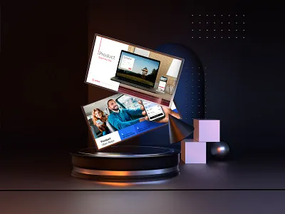Presentation Design 3d airbnb app cinema 4d dark mode octane render presentation design render slidebean uber ui web design