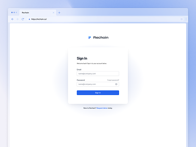 Sign in Page & Logo explorations blue branding design external page figma gradient log in login logo logotype minimal saas sign in ui web