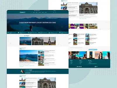 Conhecendo Destinos | Travel Blog Landing Page blog clean influencer minimal travel travelling ui ux web webdesign website website design