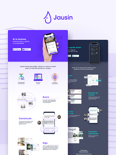 Jausin: Real State App colombia design figmadesign landingpage realestate ui ui ux uidesign uxdesign uxui web webdesign website