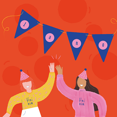 tininim birthday birthday design illustration vector woman