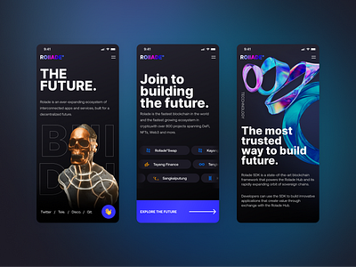 Modern Crypto NFT Mobile App Onboarding Dark mode Design UI UX 3d animation application behance branding crypto cryptoui design designinpiration graphic design illustration logo mobile ui motion graphics nft nftui onboardingscreen onboardingscreenui ui uiux