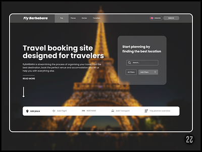 Travel Booking website - Fly Barbara booking website reservation tour travel agency travel booking traveling travelling agency ui ui ux ui design ux design web design website design