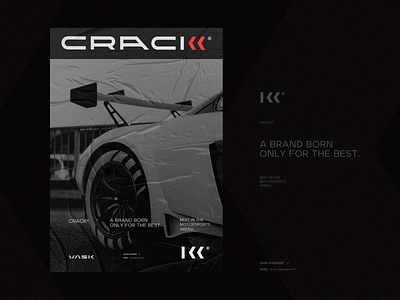 CRACK®️ POSTER art automotive brand branding brochure design flyer geometric graphic design illustration logo logotype mark poster poster art simple typeface typography ui ux