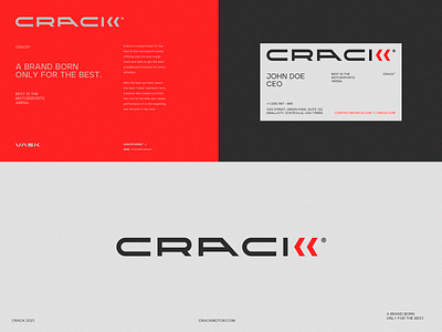 CRACK®️ automotive brand branding business card car concept graphic design illustration logo logo design logomark logotype mark motor simple typeface typography ui ux vector