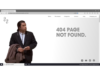 08 | 404 Page not found challenge dailyui design desktop lost luis miguel basurto travolta ui uraoz ux user interface