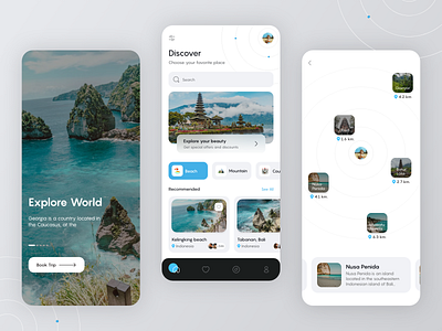 Travel mobile app by Mariam Rurua on Dribbble