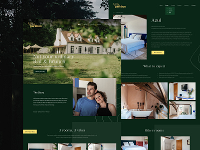 Villa Parkbos - web design bed brunch design hero home hotel house minimalistic sleep ui web webdesign