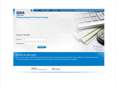 DISEÑO - BBVA BANCO - COLOMBIA design ui ux web