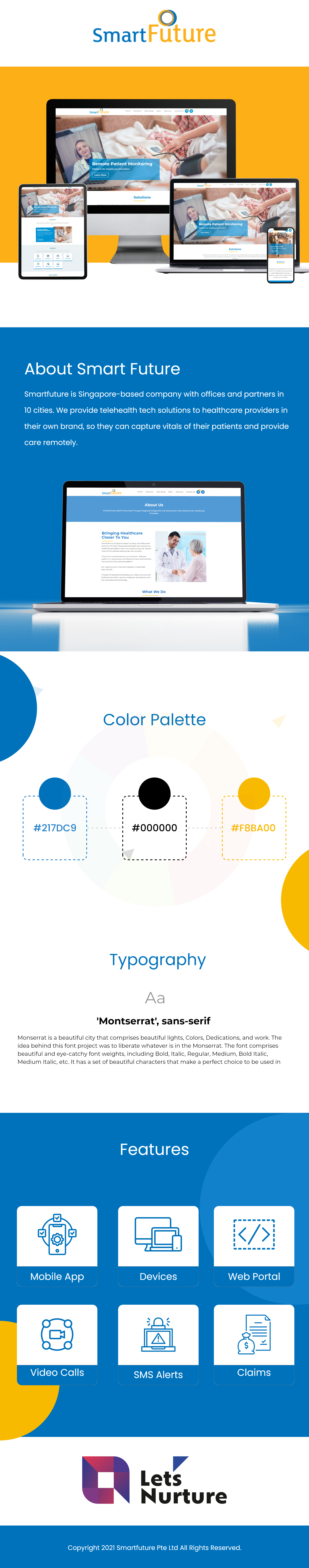 Our Smart Future graphic design mobile app ui ux design video call web portal