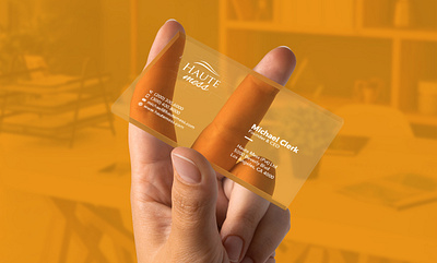 Haute Mess Plastic Business Card abstract branding business card design plastic card translucent business card transparent card