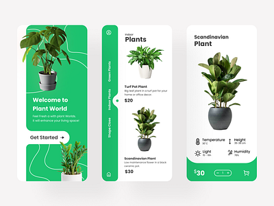 Plant Shop App android app app clean ui ecommerce app ios app mobile app mobile app ui moden app plants app shop app ui uiux ux