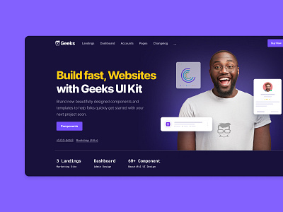 Geeks UI - Bootstrap 5 Template academy admin template bootstrap bootstrap 5 template bootstrap admin dashboard bootstrap admin template bootstrap theme hero banner homepage landingpage modern design ui ui design uiux web web components webdesign