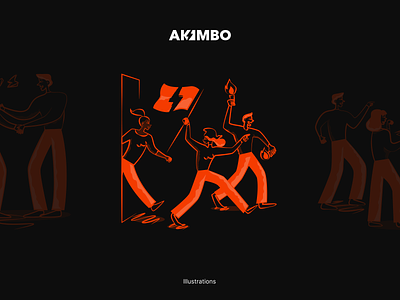 Akimbo illustrations agency art brand identity branding design illustration illustrations illustrator ui uiux webdesign