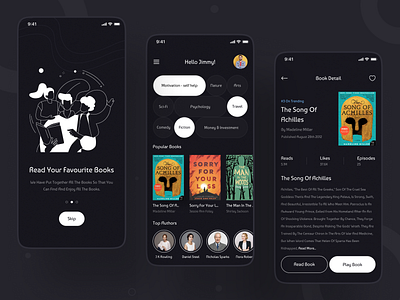E-book App app design app ui audiobook book bookstore design e book e library ebook app library mobile app mobile app ui novel online book online bookstore reading