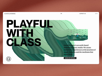 Gentilhomme - Website animation design minimal motion typography ui ux web web design webdesign